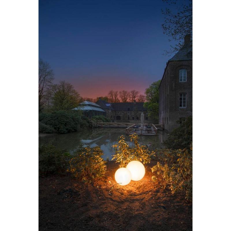 SLV 227220 ROTOBALL FLOOR LED Gartenkugel Outdoor silbergrau/weiss