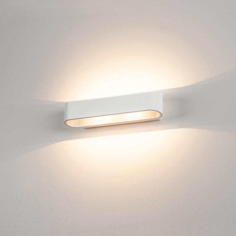 Weiße moderne ASSO LED Wandleuchte oval mit 2 LED´s nach oben und unten