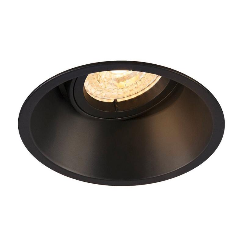 SLV 113140 HORN QPAR51 LED Einbauleuchte GU10 schwarz matt rund IP20 schwenkbar