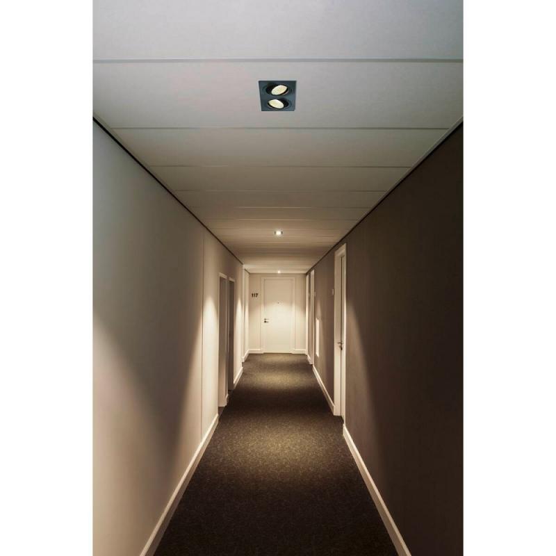 SLV 113890 NEW TRIA 2 DL SQUARE Set Downlight, mattschwarz, 2700K,inkl. Treiber,Clipf.