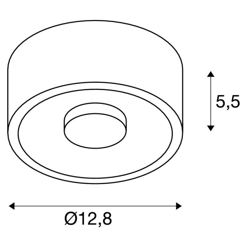 SLV 117351 COMFORT CONTROL weiße LED Wand- und Deckenleuchte warmweiße LED