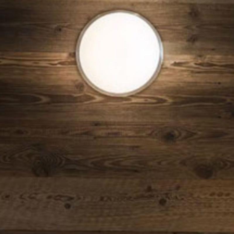 SLV 155156 MARONA LED Wand- und Deckenleuchte rund metall gebürstet mit warmweißer LED