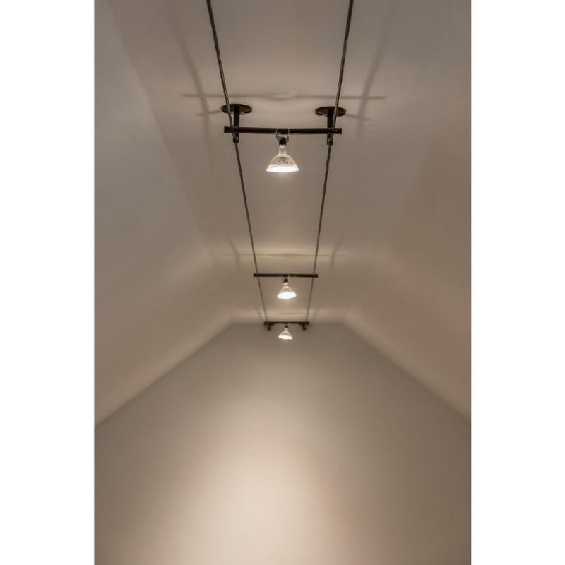 SLV 139090 COSMIC, Lampenhalter für TENSEO Niedervolt-Seilsystem in schwarz, schwenkbar, 2 Stück