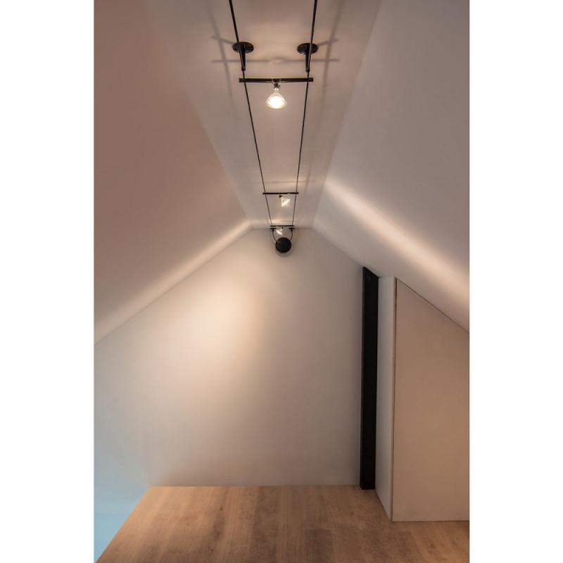 SLV 139090 COSMIC, Lampenhalter für TENSEO Niedervolt-Seilsystem in schwarz, schwenkbar, 2 Stück