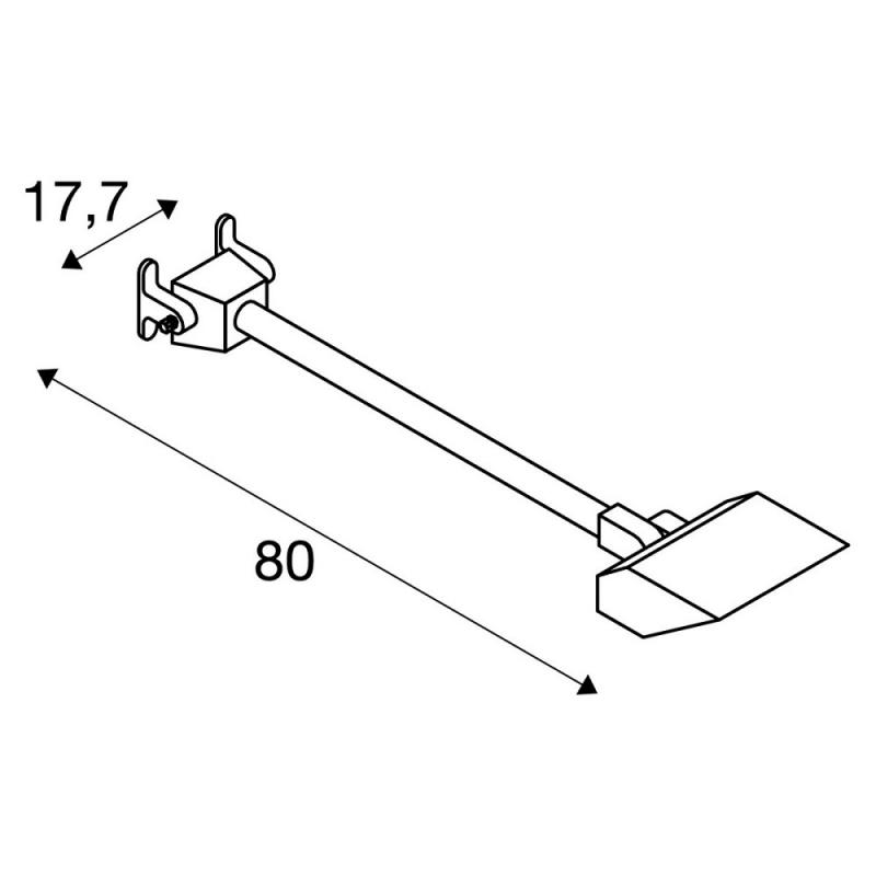 SLV 1000881 TODAY LED Outdoor Displayleuchte Schilderleuchte weiss IP65 warmweisse LED