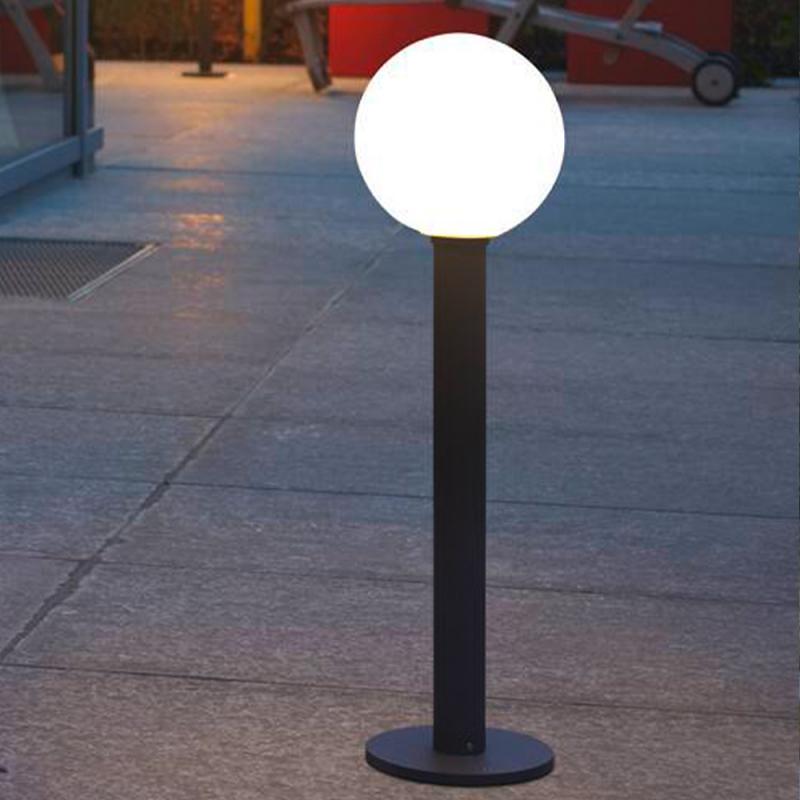 SLV 1002001 GLOO PURE 70cm hohe Wegeleuchte in anthrazit mit Glaskugel IP44