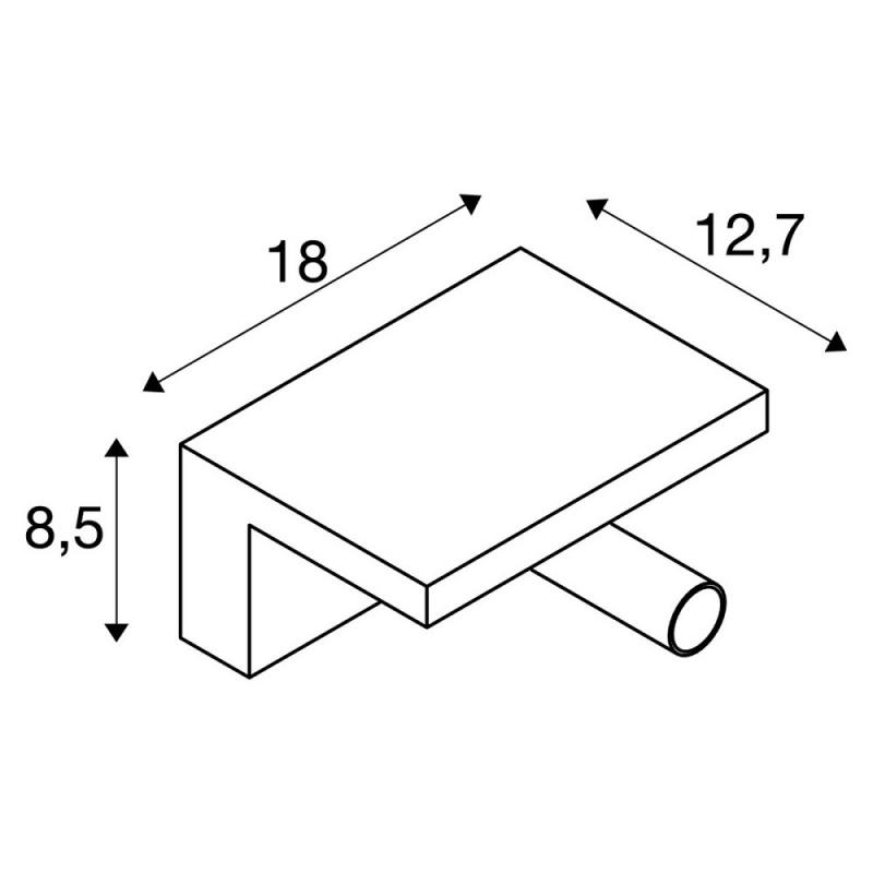 KARPO Bedside schwenkbare Wandleuchte eckig in weiß inkl. warmweißer LED SLV 1002140