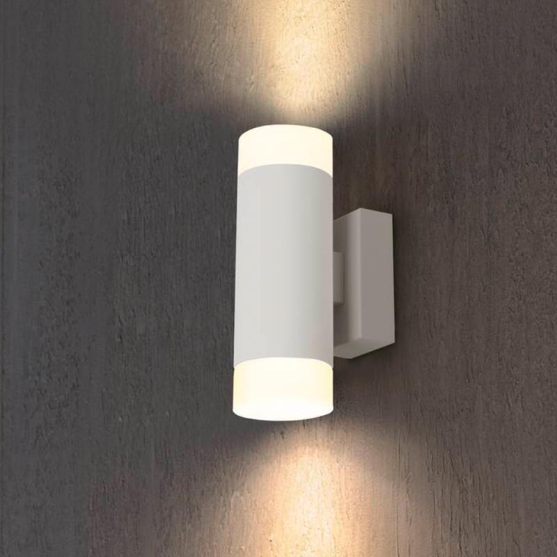 Doppelstrahlige Wandleuchte ASTINA UP/DOWN in Weiß mit Dekoringen SLV 1002931