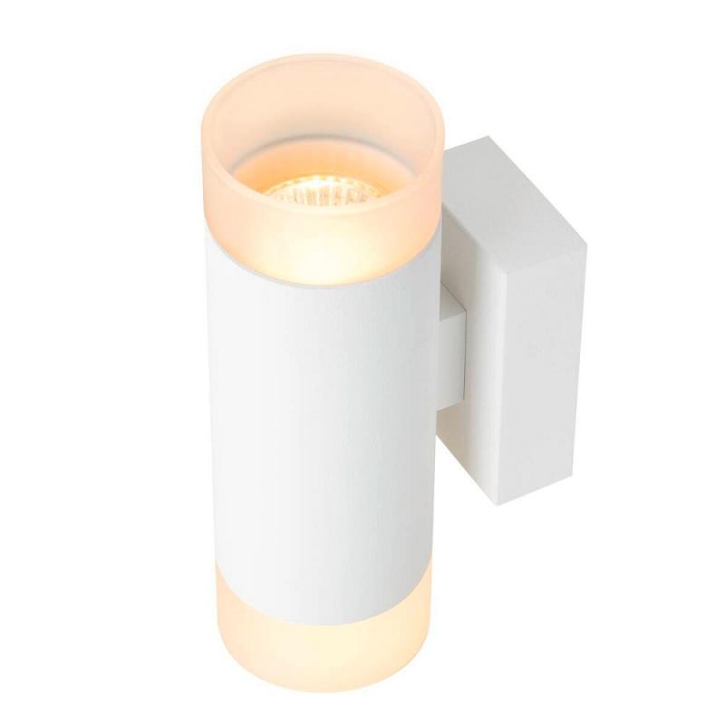 Doppelstrahlige Wandleuchte ASTINA UP/DOWN in Weiß mit Dekoringen SLV 1002931