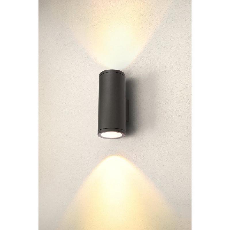 SLV 1003441 ENOLA ROUND UP&DOWN L Outdoor LED Wandleuchte anthrazit umschaltbare Farbtemperatur - hohe Farbwiedergabe