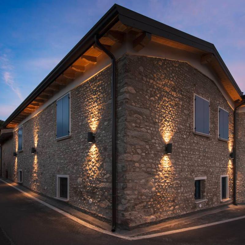 SLV 1003441 ENOLA ROUND UP&DOWN L Outdoor LED Wandleuchte anthrazit umschaltbare Farbtemperatur - hohe Farbwiedergabe