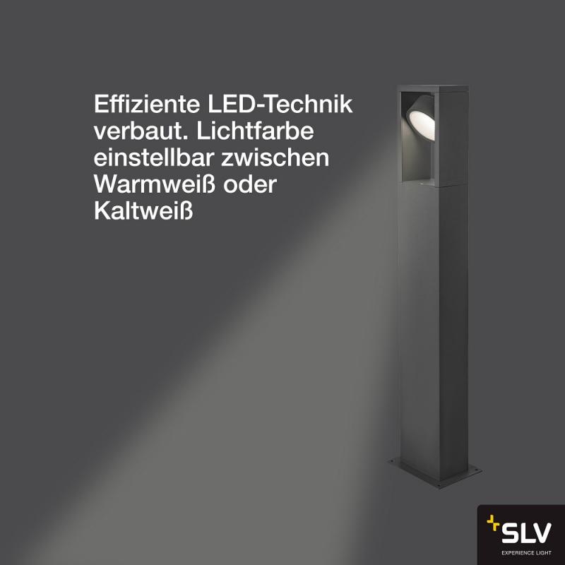 SLV 1004750 ESKINA FRAME 75cm Wegeleuchte drehbarer Kopf anthrazit umschaltbare Farbtemperatur