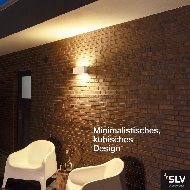 SLV 1005156 SITRA L WL UP/DOWN LED Außen Wandleuchte weiss umschaltbare Farbtemperatur