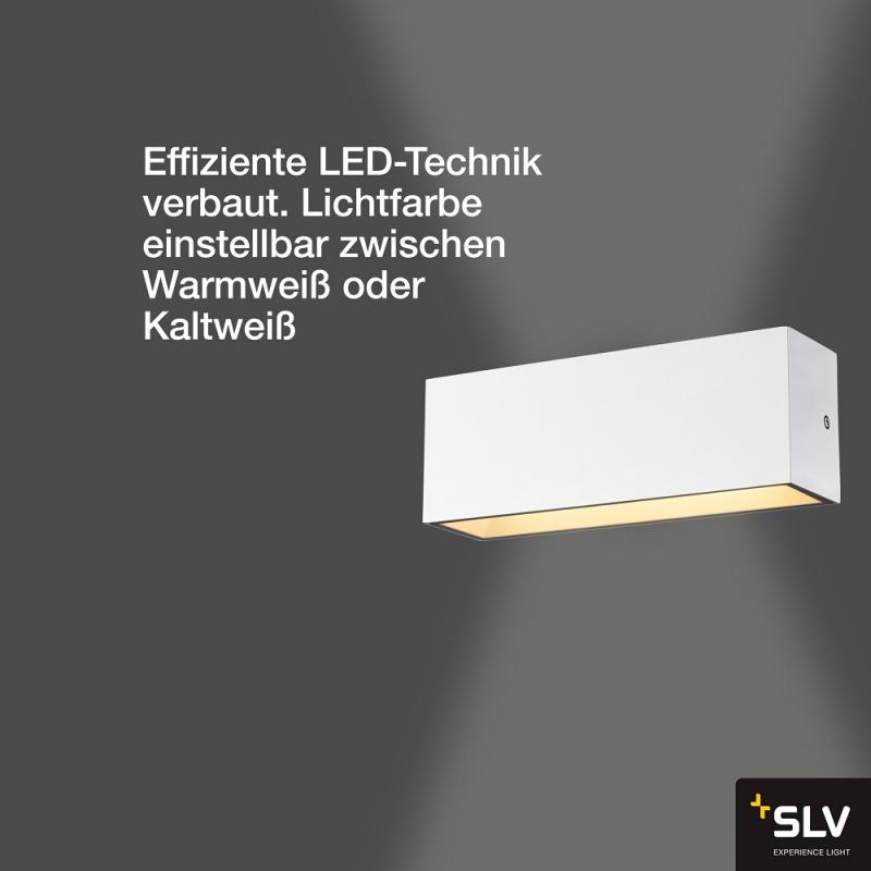 SLV 1005156 SITRA L WL UP/DOWN LED Außen Wandleuchte weiss umschaltbare Farbtemperatur