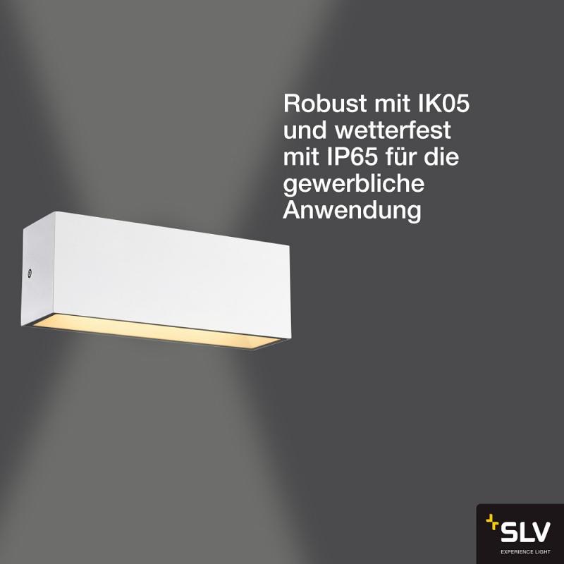 SLV 1005156 SITRA L WL UP/DOWN LED Außen Wandleuchte weiss umschaltbare Farbtemperatur