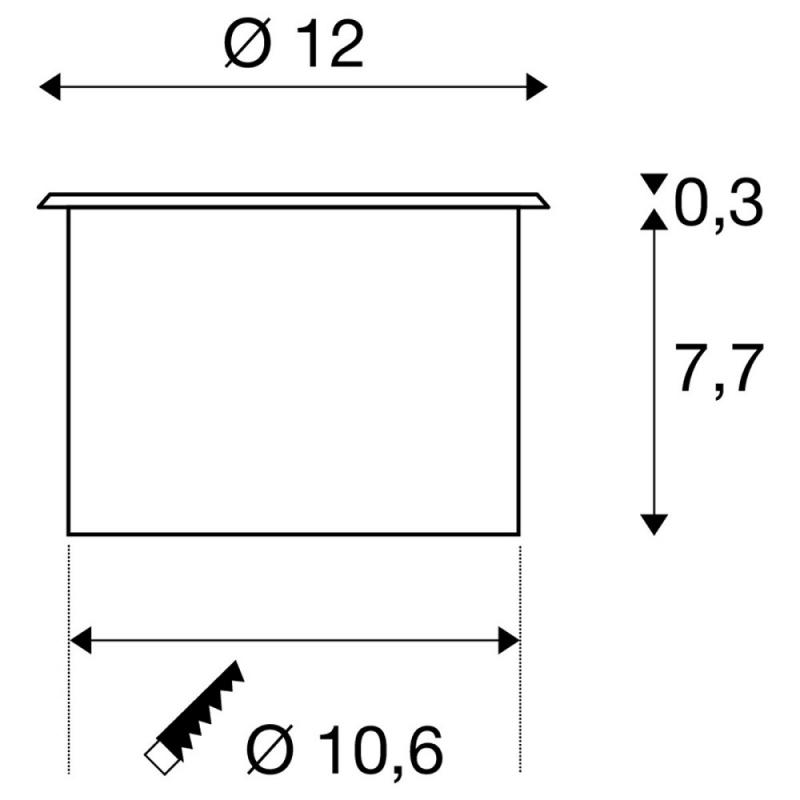 SLV 1006107 DASAR FLAT 120 Bodeneinbauleuchte Edelstahl 4000K neutralweißes Licht