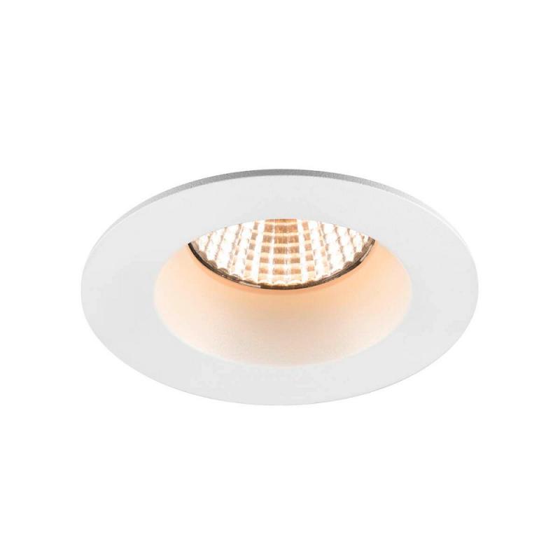 SLV 1007405 NEW TRIA 68 Deckeneinbauleuchte rund dimmbar 2700K warmweißes Licht, 38°, IP 20, in weiß ⌀68mm Einbautiefe 60mm CRI90 IP65