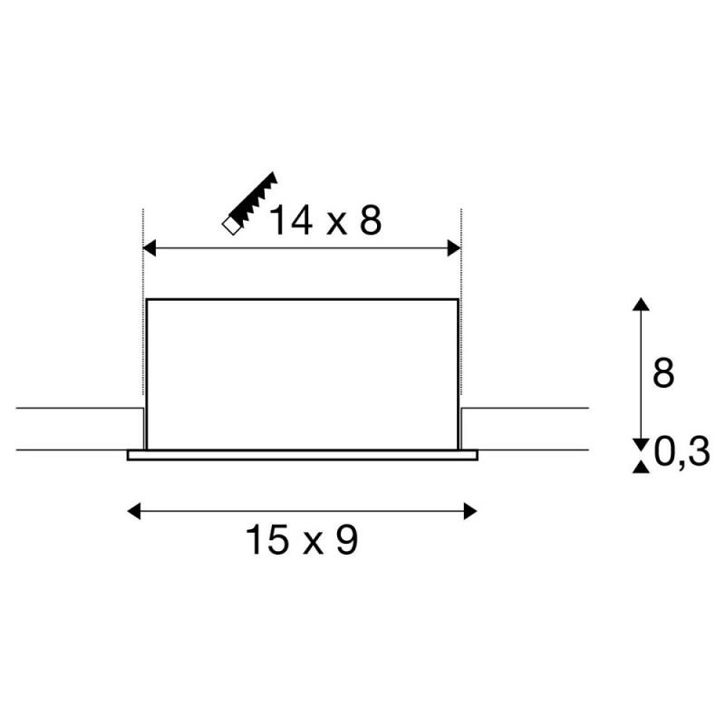 SLV 1007560 KADUX Deckeneinbauleuchte double 3000K 38° IP 20 quadratisch weiß
