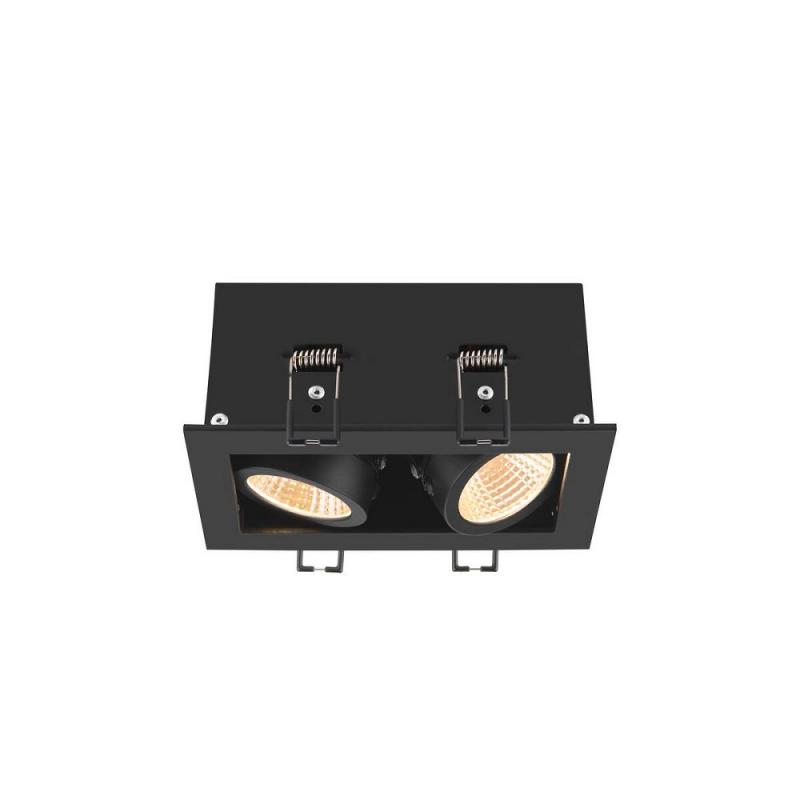 SLV 1007559 KADUX Deckeneinbauleuchte double 3000K 38° IP 20 quadratisch schwarz