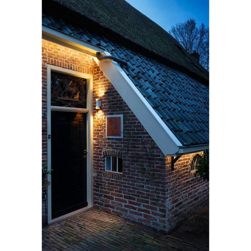 SLV 1007806 MODELA Wandleuchte up/down in Weiß/Gold  dimmbar 2700K warmweißes Licht für innen & außen - äußergewöhnliches Design