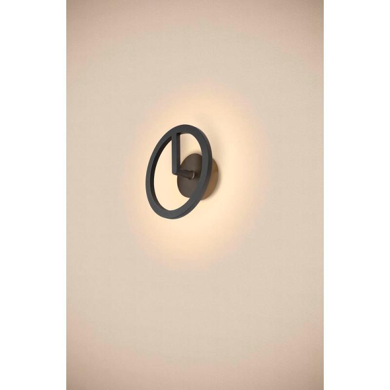 SLV 1007918 Q-RING Außen Wandleuchte dimmbar schwarz 3000K IP65