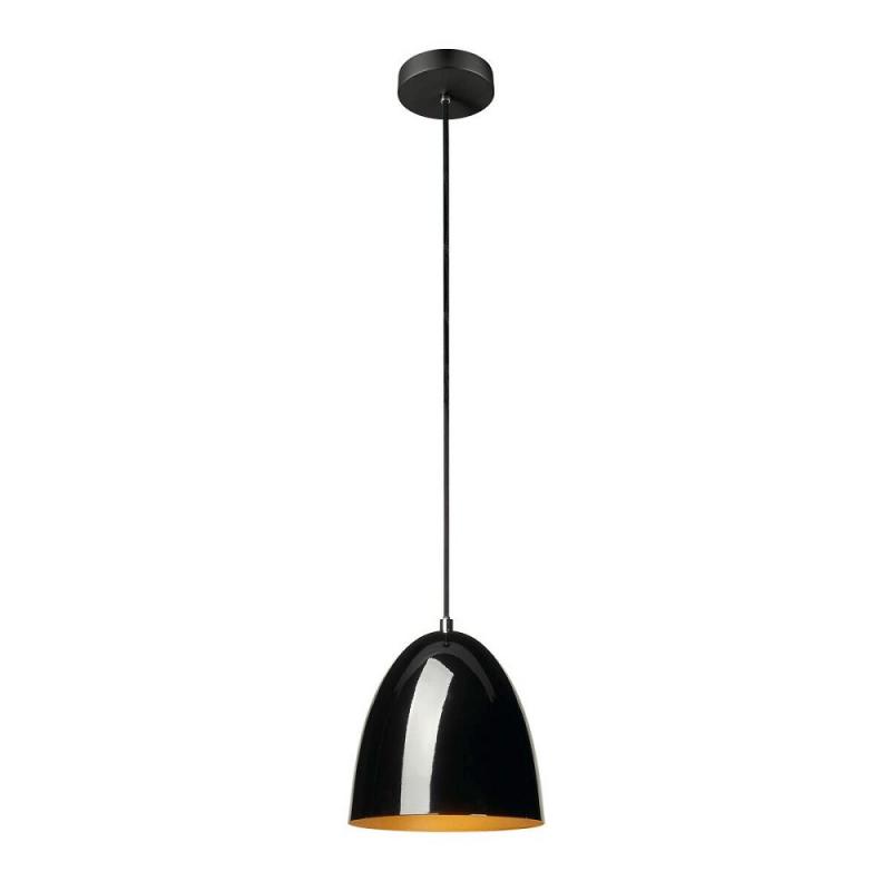 SLV 1008129 PARA CONE 20, Pendelleuchte, Pendellänge 250 cm, E27, 1x max. 60 W, schwarz / gold
