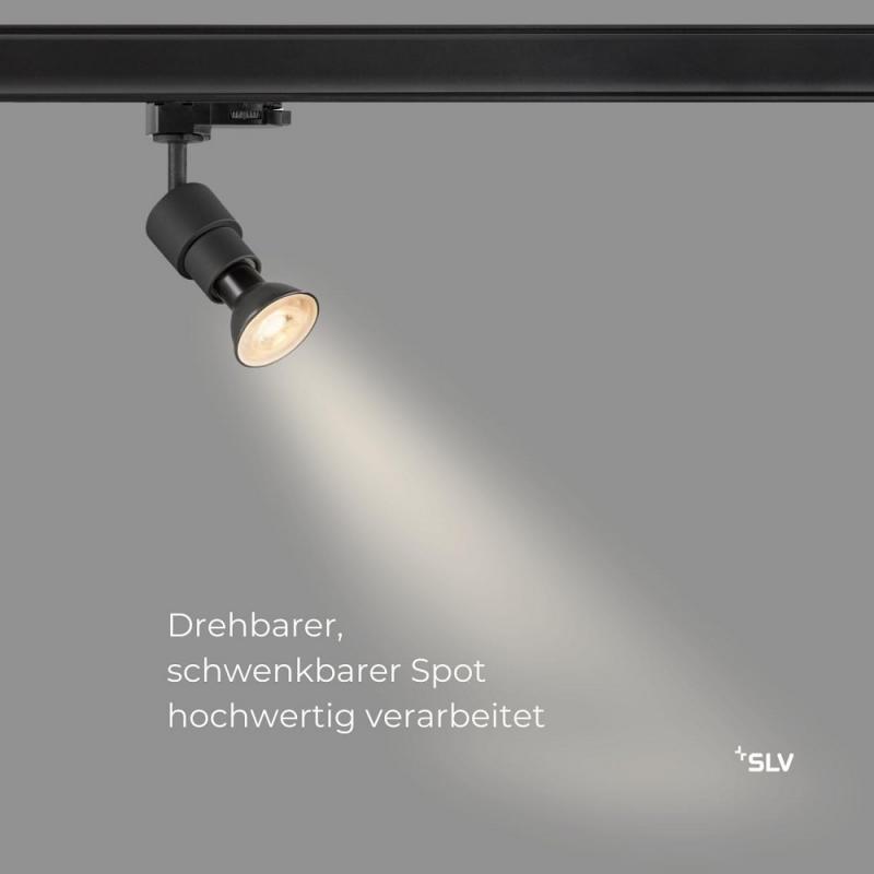 SLV 1008359 PURI 2.0 Basic, 3~ Spot, GU10, 1x max. 6 W, schwarz