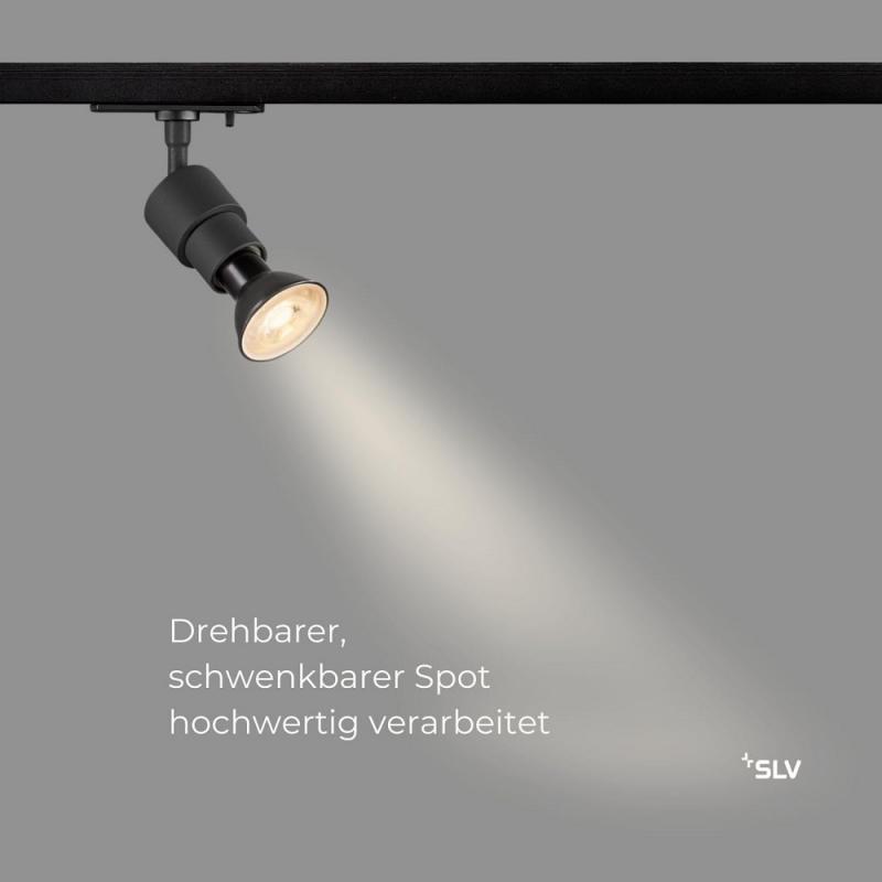 SLV 1008356 PURI 2.0 Basic, 1~ Spot, GU10, 1x max. 6 W, schwarz