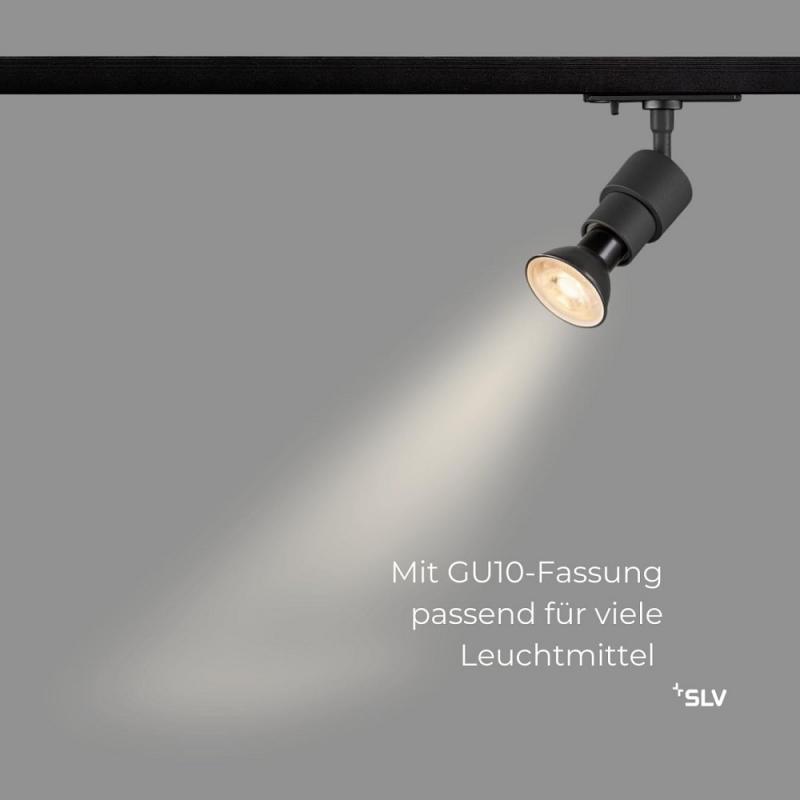 SLV 1008356 PURI 2.0 Basic, 1~ Spot, GU10, 1x max. 6 W, schwarz