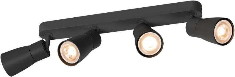 SLV 1008352 PURI 2.0 Dome, Wand- und Deckenaufbauleuchte, long, 4 x max. 6 W GU10, schwarz