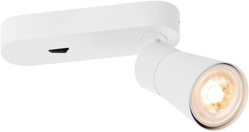 SLV 1008302 PURI 2.0 Cone, Wand- und Deckenaufbauleuchte, Schalter, rechteckig, 1x max. 6 W GU10, weiß