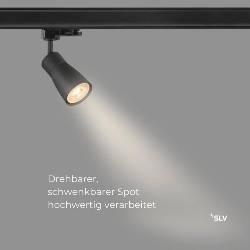 SLV 1008272 PURI 2.0 Dome, 3~ Spot, GU10, 1x max. 6 W, schwarz