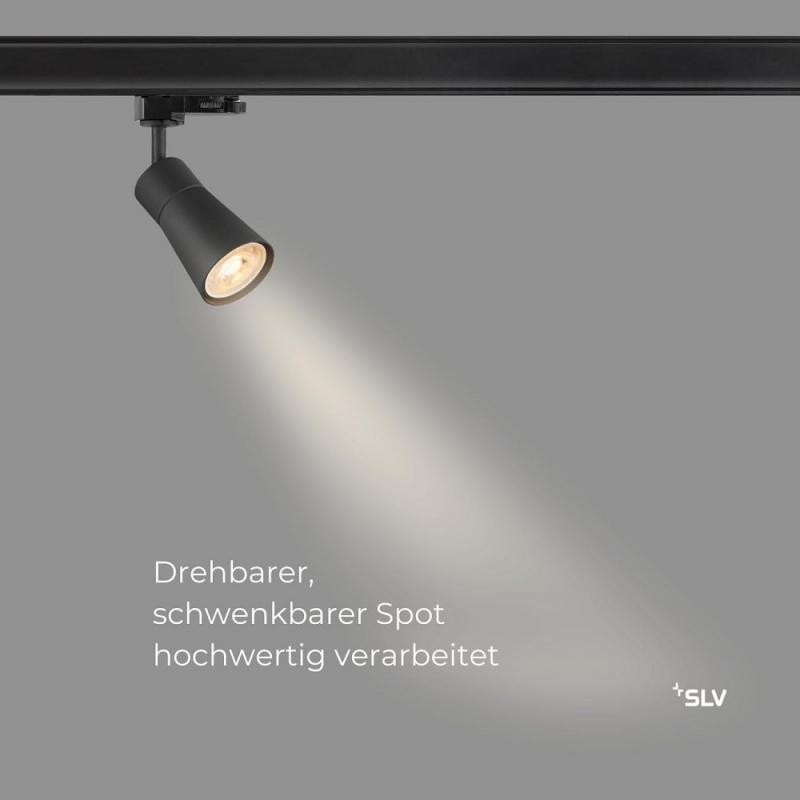 SLV 1008269 PURI 2.0 Cone, 3~ Spot, GU10, 1x max. 6 W, schwarz