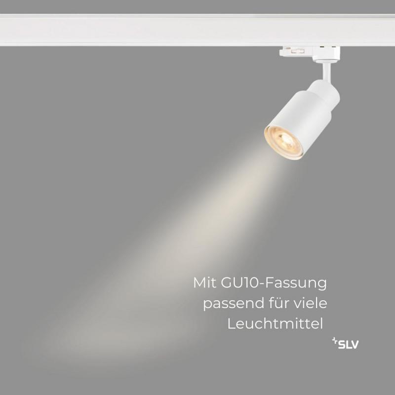 SLV 1008268 PURI 2.0 Tube, 3~ Spot, GU10, 1x max. 6 W, weiß