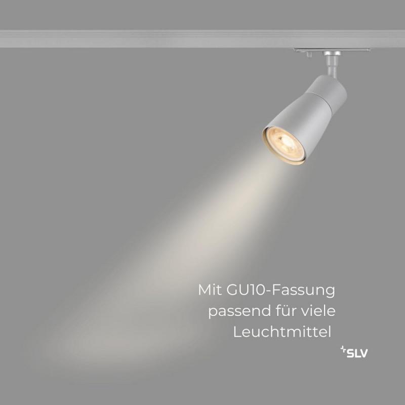 SLV 1008253 PURI 2.0 Dome, 1~ Spot, GU10, 1x max. 6 W, grau