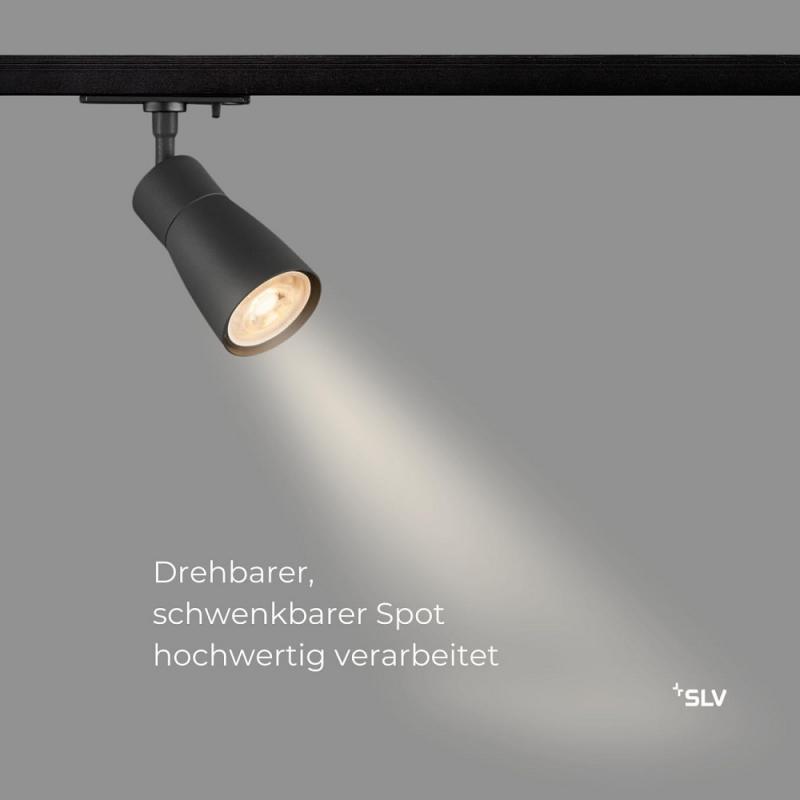 SLV 1008250 PURI 2.0 Dome, 1~ Spot, GU10, 1x max. 6 W, schwarz