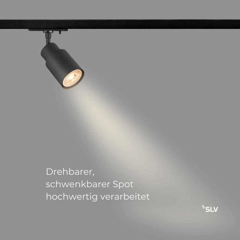 SLV 1008242 PURI 2.0 Tube, 1~ Spot, GU10, 1x max. 6 W, schwarz