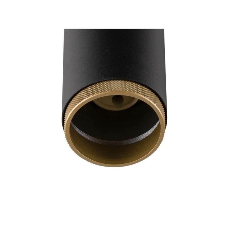 SLV 1008471 GRIP! L, 1~ Pendelleuchte, GU10, Pendellänge 200 cm, 1x max. 6 W, schwarz / gold