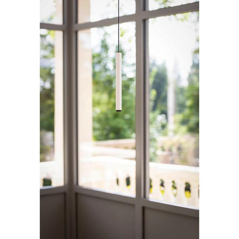 SLV 1008464 GRIP! S, 48V Pendelleuchte, Pendellänge 200 cm, 2000-3000 K, 29°, DALI, Dim-to-Warm, weiß / schwarz