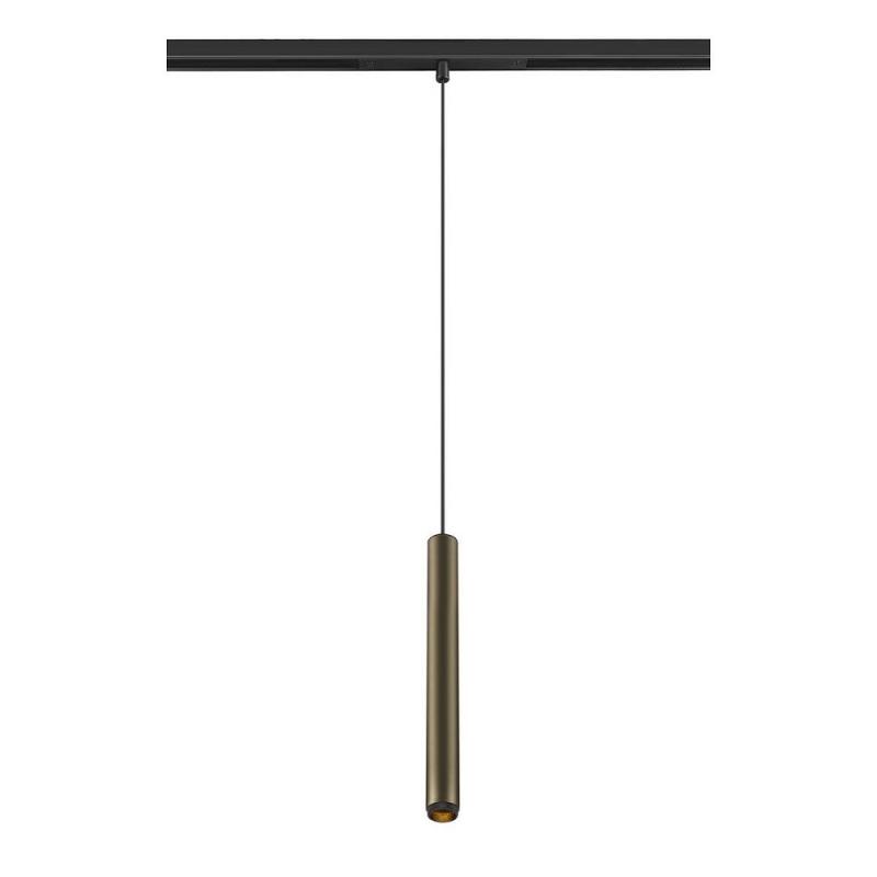 SLV 1008462 GRIP! S, 48V Pendelleuchte, Pendellänge 200 cm, 3000 K, 29°, DALI, bronze / schwarz