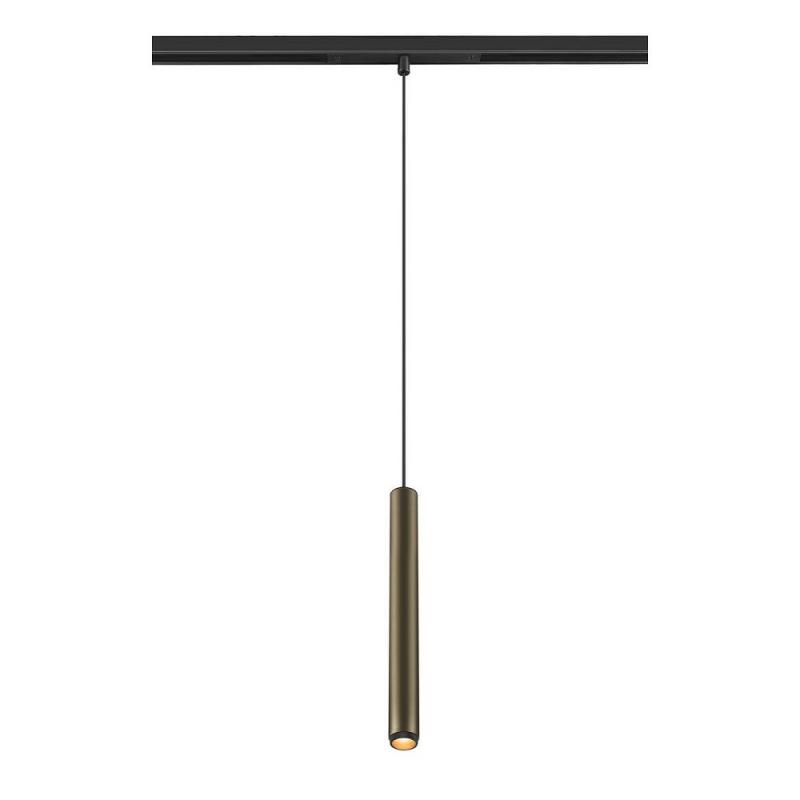 SLV 1008462 GRIP! S, 48V Pendelleuchte, Pendellänge 200 cm, 3000 K, 29°, DALI, bronze / schwarz