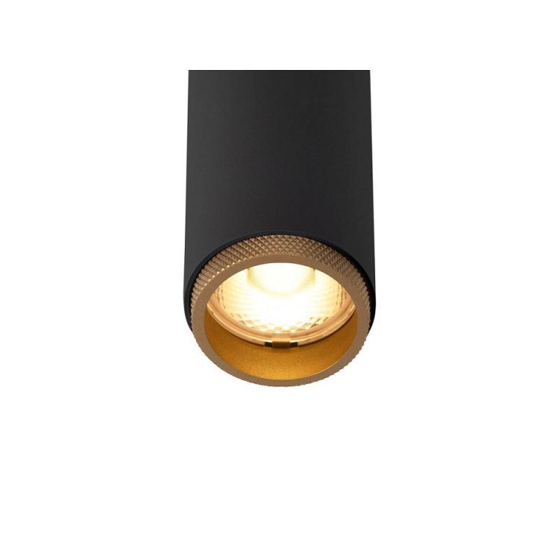 SLV 1008461 GRIP! S, 48V Pendelleuchte, Pendellänge 200 cm, 3000 K, 29°, DALI, schwarz / gold