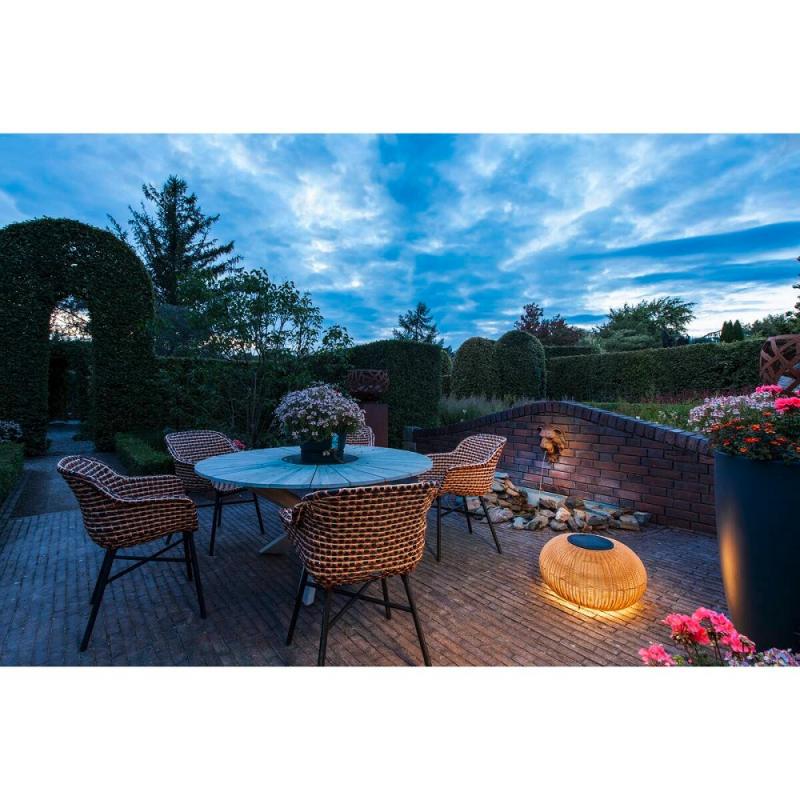 SLV 1008389 ADEGAN, Outdoor Stehleuchte, flat, Solar, 2200 K, IP65, braun