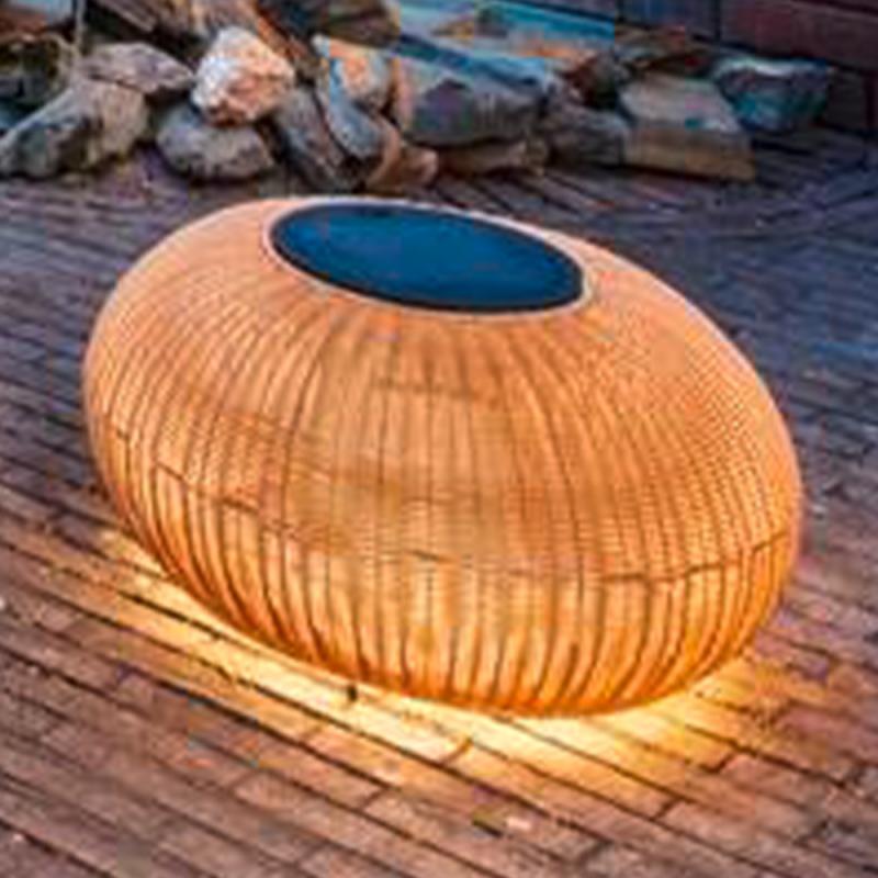 SLV 1008389 ADEGAN, Outdoor Stehleuchte, flat, Solar, 2200 K, IP65, braun