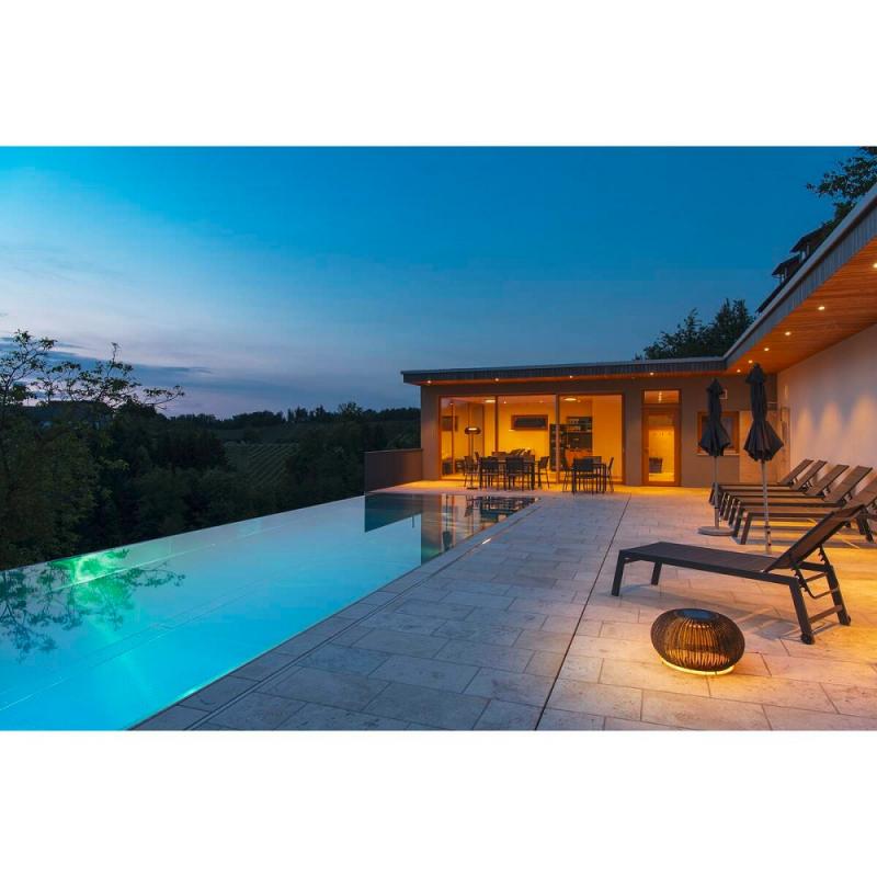 SLV 1008388 ADEGAN, Flache Outdoor Stehleuchte, flat, Solar, 2200 K, IP65, schwarz