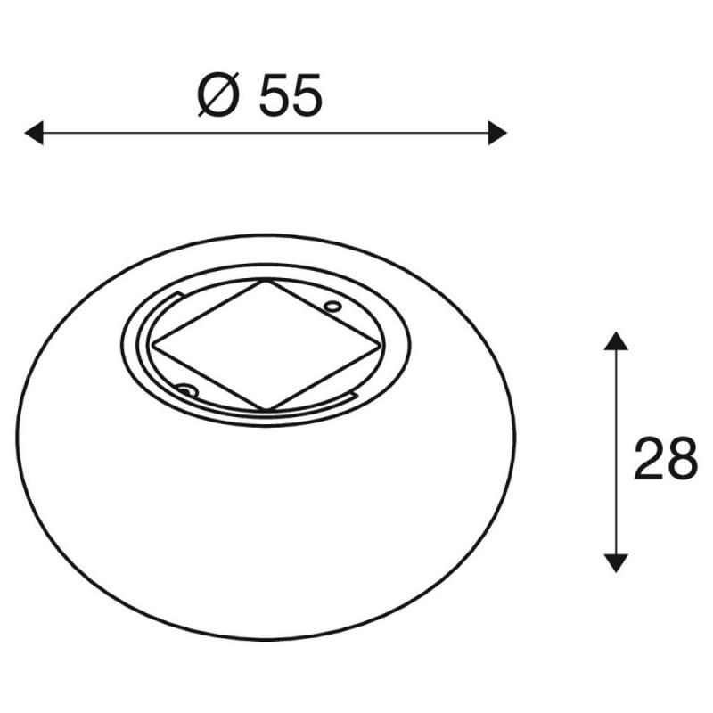 SLV 1008388 ADEGAN, Flache Outdoor Stehleuchte, flat, Solar, 2200 K, IP65, schwarz