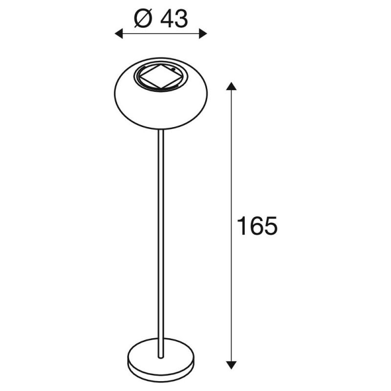 SLV 1008387 ADEGAN, Outdoor Stehleuchte, Solar, 2200 K, IP65, braun