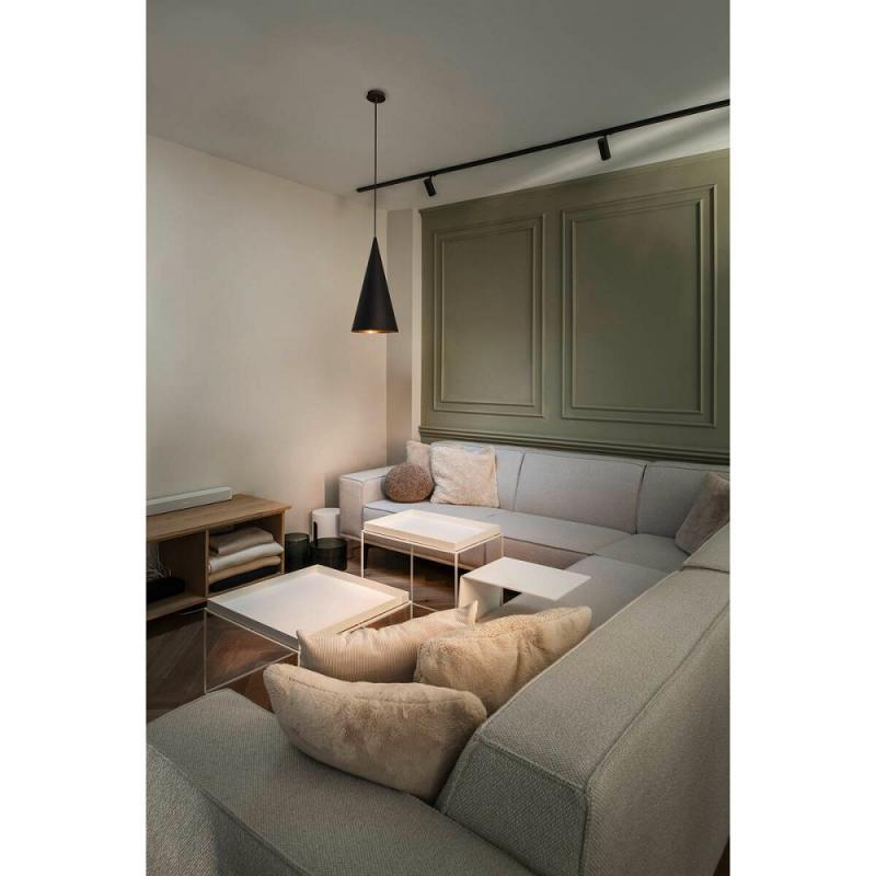 SLV 1008502 MAGICO 20, Pendelleuchte, E27, Pendellänge 180 cm, 1x max. 10 W, matt schwarz / gold