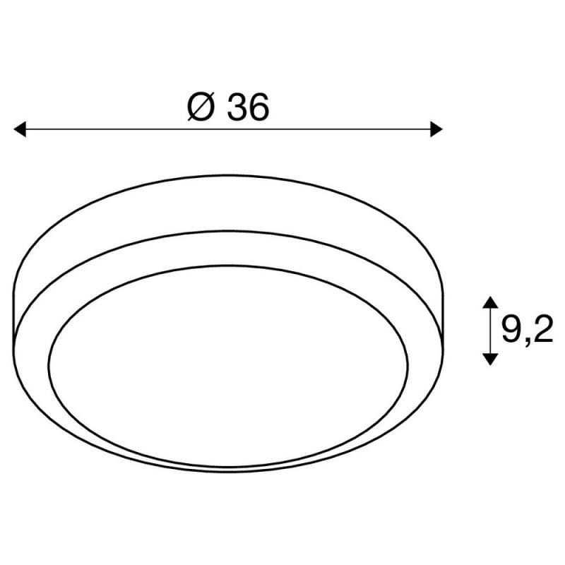 SLV 1008901 OUTDOOR BULKHEAD V 360, SENSOR 20W  830/840/856 IP65 IK10, weiß
