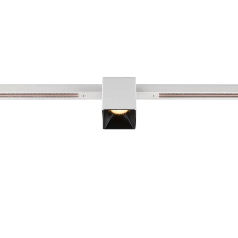 SLV 1008973 FIX-IT!, 48V, DALI, eckig, Standard track, Spot, 3000K, 6.6 W, 36°, weiß / schwarz